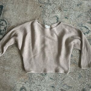 Tan Anthropologie sweater